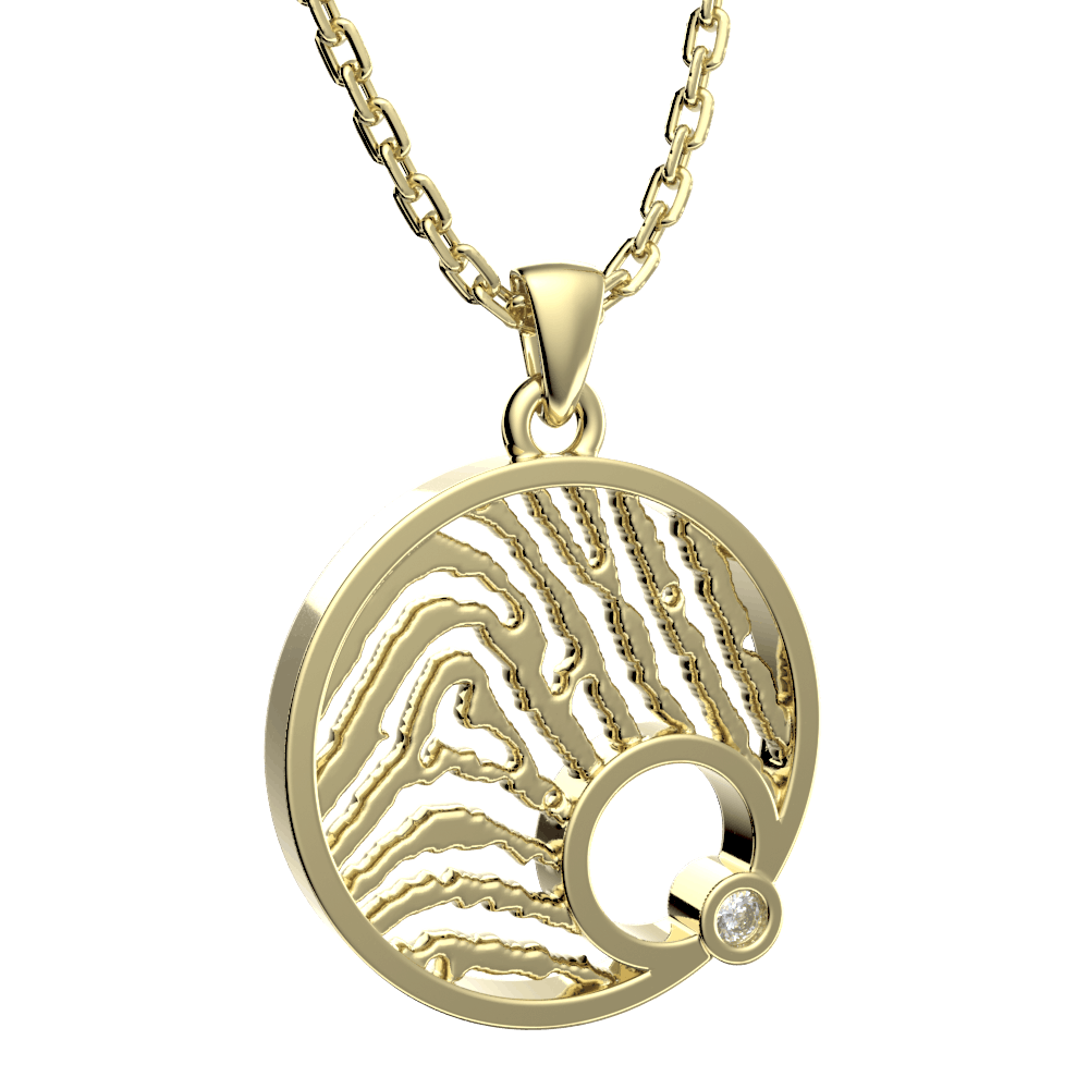 Royolz vingerafdruksieraad hanger Royolz vingerafdruksieraad