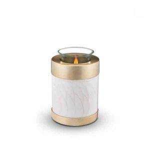 Urn waxinelicht crematie as