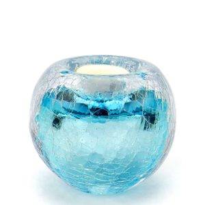 Urn waxinelicht blauw crematie as