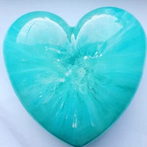 Urn big heart blauw