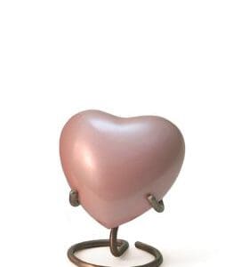 Mini urn hart roze