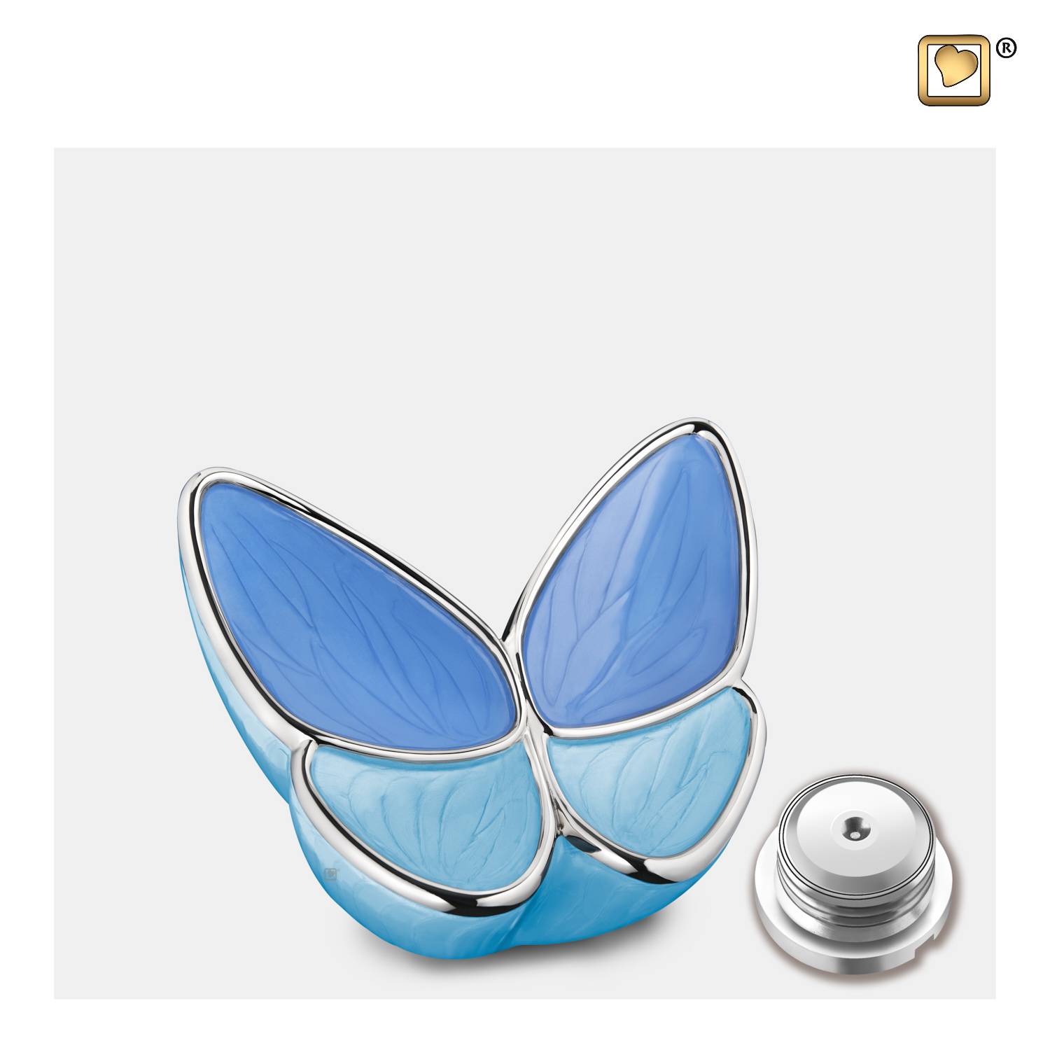 K1041 Wings of hope mini vlinder urn blauw K1041 Wings of hope mini vlinder urn blauw