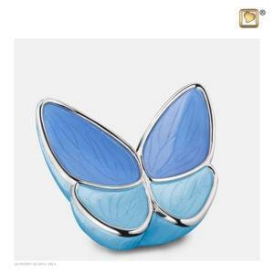 M1041 Wings of hope vlinder urn blauw