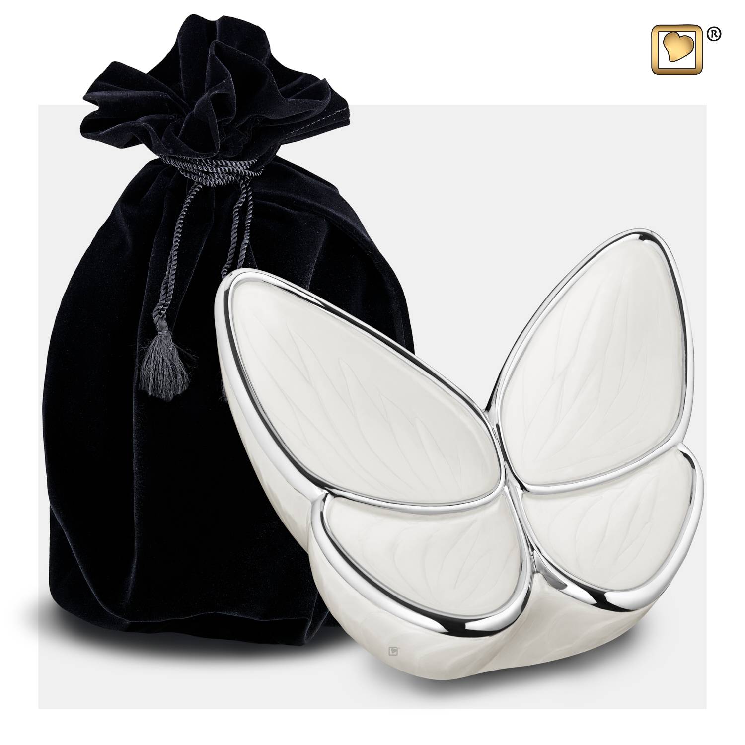 M1042 wings of hope vlinder urn wit M1042 wings of hope vlinder urn wit