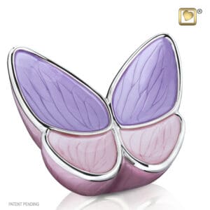 Urn vlinder roze paars