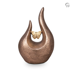 Keramische urn vlinder