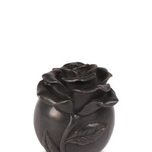 Bronzen urn roos