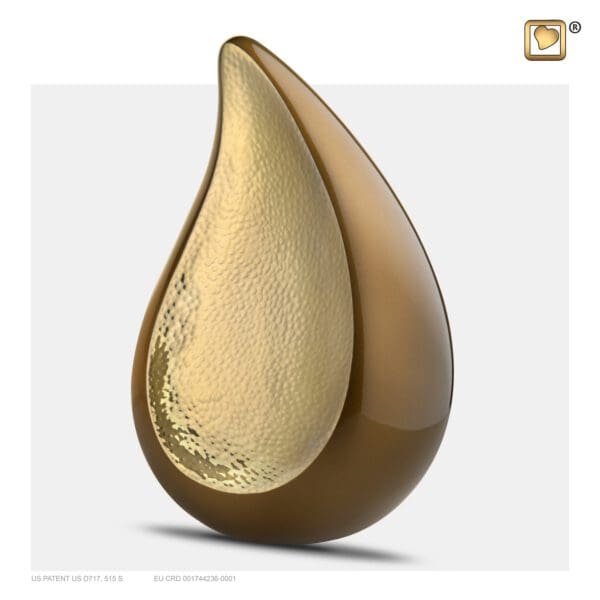 A581 TearDrop™ Adult Urn Bronze & Hmd Gold