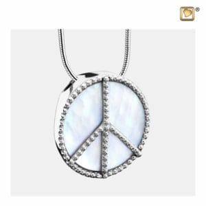 PD1320 PENDANT Peace™ Mother of Pearl Rhodium Plated