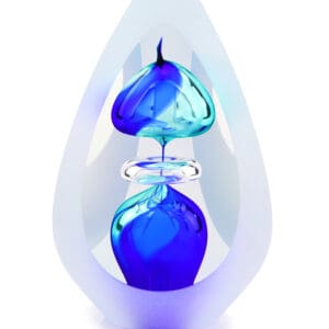 Glazen urn Orion big blue