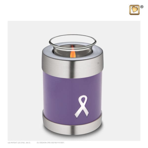 T901 Awareness Tealight Urn Purple Loveurns