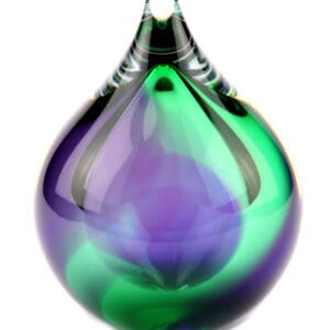 U31GP glazen urn groen paars