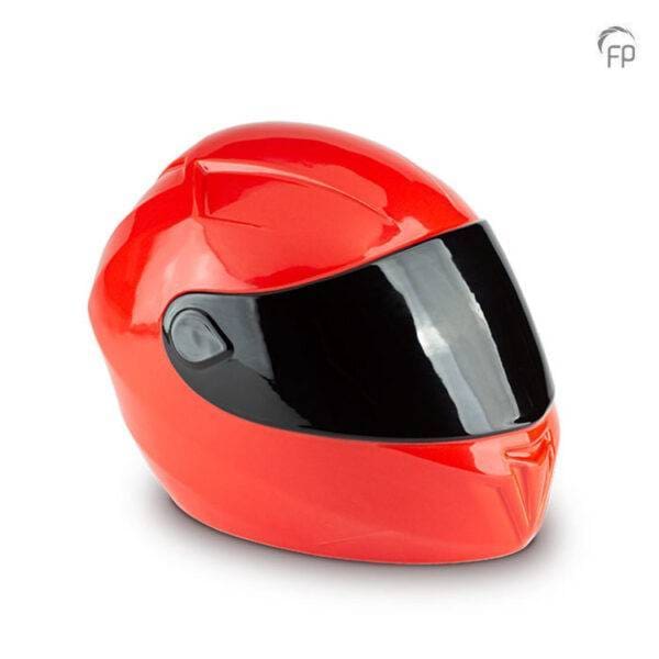 Keramische motorhelm urn