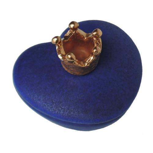 hart mini urntje blauw keramiek