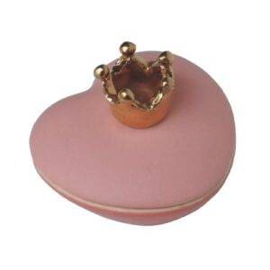 Hart mini urn roze keramiek