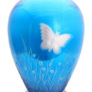 Blue Heaven Urn glas vlinderurn