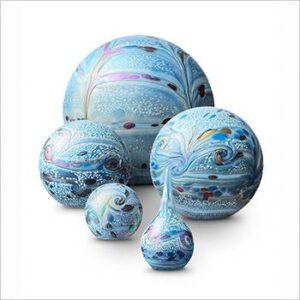 Urn glas bol elan line marble blue