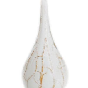 Asdruppel wit met bladgoud klein