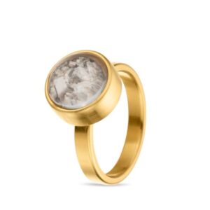 Tadblu gouden asring met edelsteen