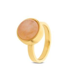 Tadblu gouden asring met edelsteen