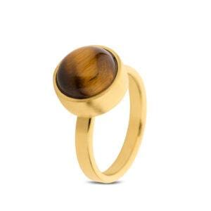 Tadblu gouden asring met edelsteen