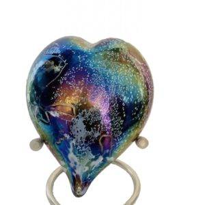 Glazen urn mini hart