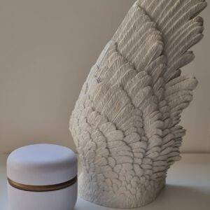 Mini urn aluminium wit