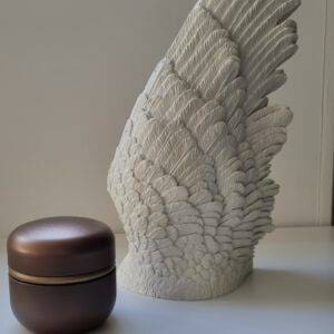 Mini urn aluminium bruin