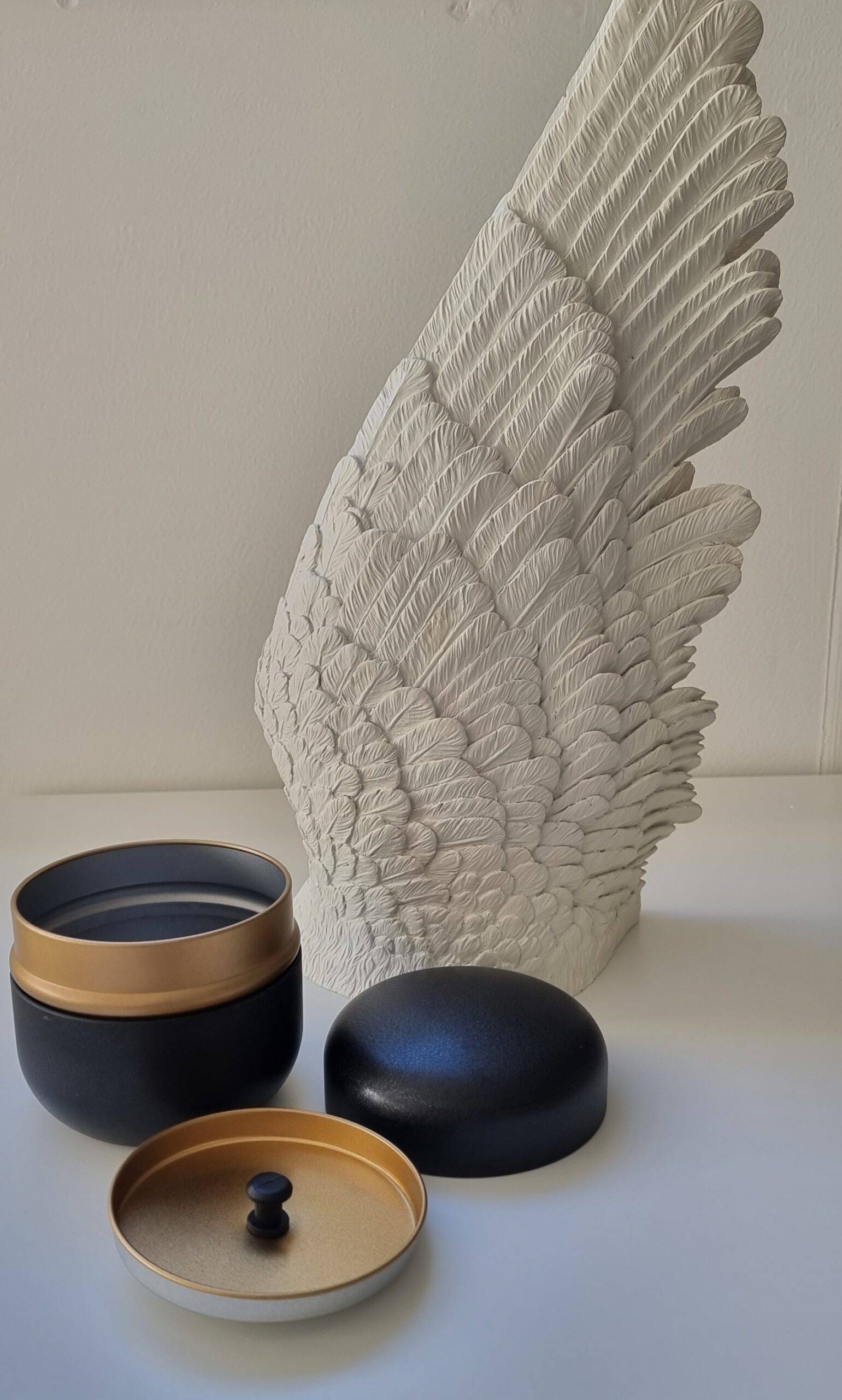 Mini urn aluminium zwart - Afbeelding 2