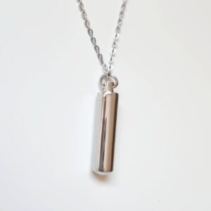 Ashanger buisje zilver RVS