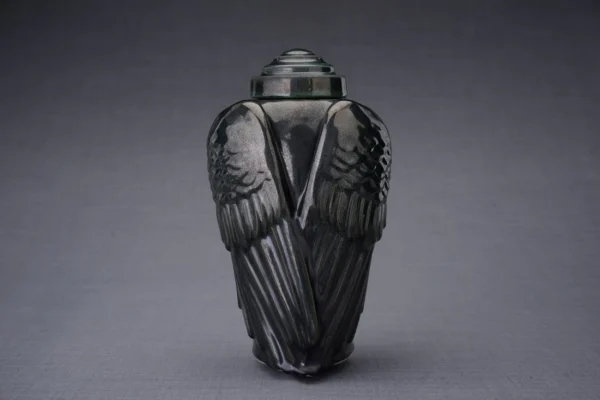 Keramische Crematie As Urn Wings black melange (3.1 liter)