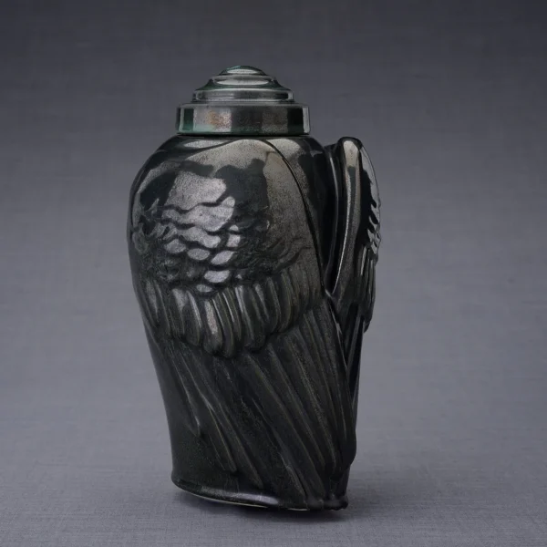Keramische Crematie As Urn Wings black melange (3.1 liter)