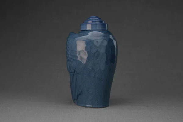 Keramische Crematie As Urn Wings Blue melange (3.1 liter)
