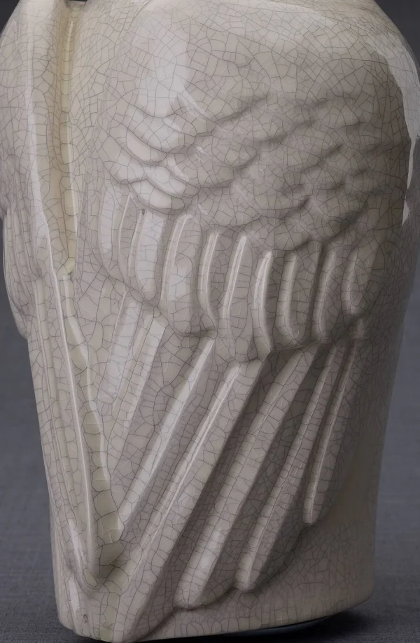 Keramische Crematie As Urn Wings transparent (3.1 liter)