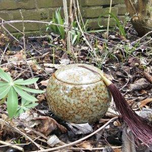 Keramieken urn groen