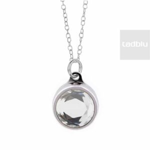 Ashanger Tadblu staal kristal facet gedenksieraden