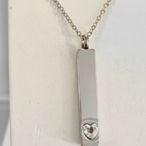 Ashanger met transparant hartje rvs