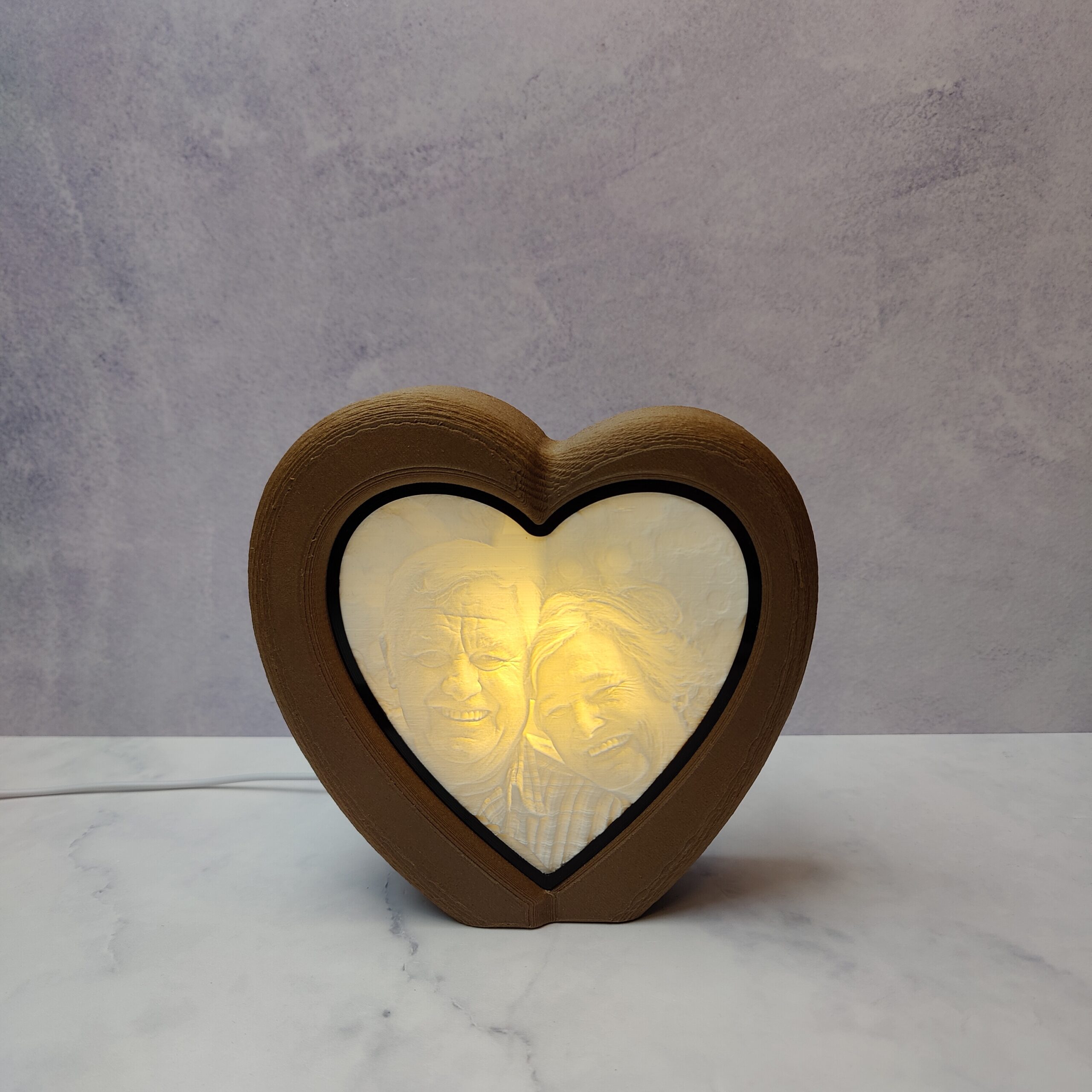 Urn gepersonaliseerde Lithofaan Fotobox Urn “Hart” - Afbeelding 12