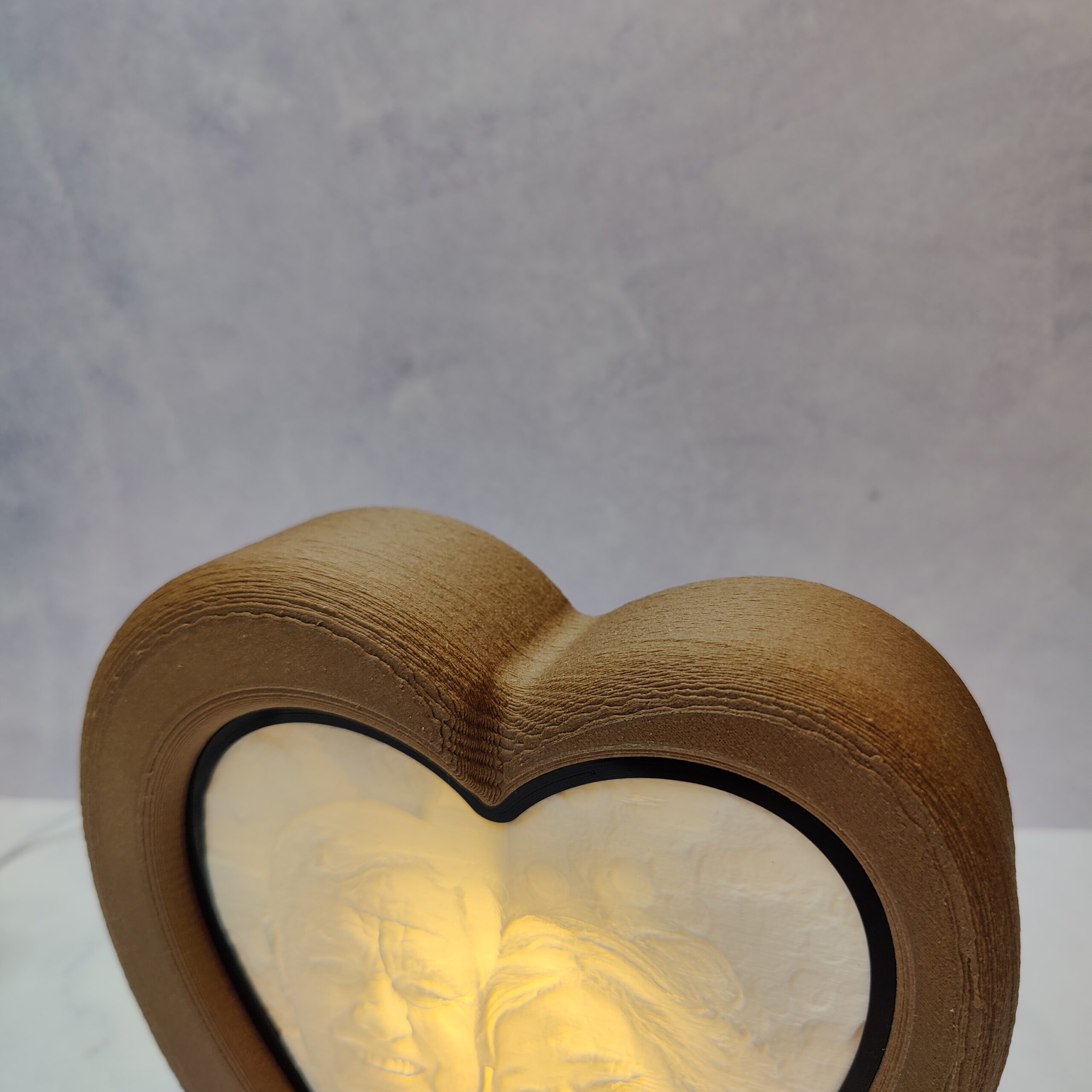 Urn gepersonaliseerde Lithofaan Fotobox Urn “Hart” - Afbeelding 8